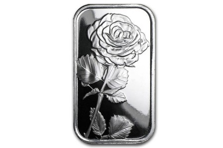 Barra de prata de 1 Oz rosa relevada